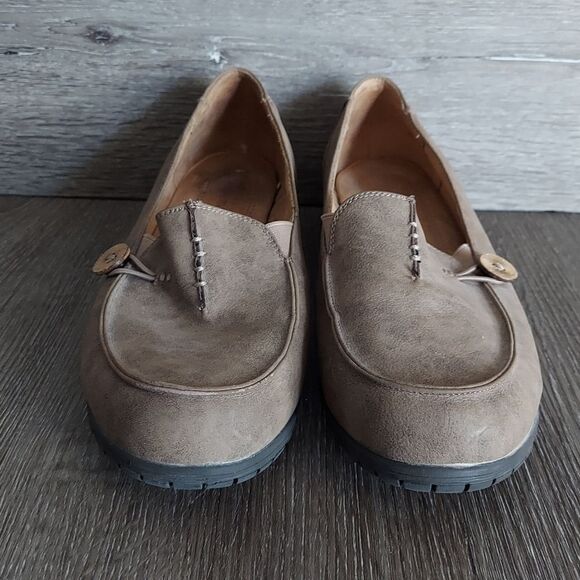 White Mountain Women's size 12M Brown Loafers Judo Flat Shoes Slip Ons - Picture 2 of 9